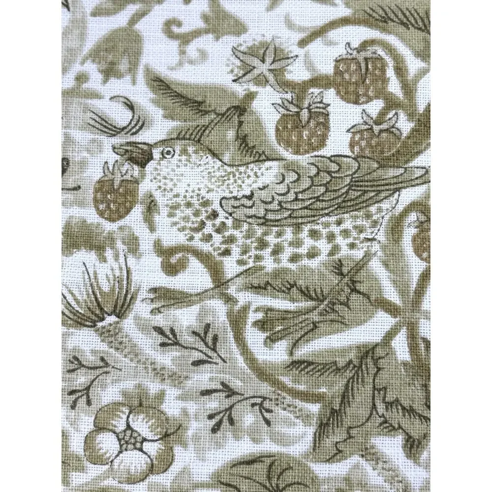 William Morris & Co Placemats Strawberry Thief Cotton Fabric 13x19 4 Sage Green